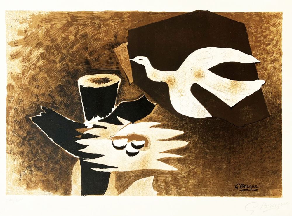 Литография Braque - L'oiseau et son nid 