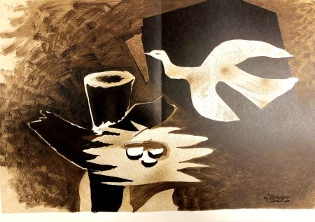 Литография Braque - L'oiseau et son nid