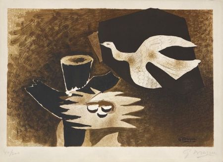 Литография Braque - L'oiseau et son nid 