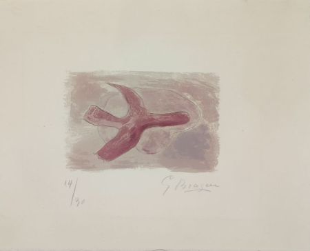 Литография Braque - L'oiseau mauve 
