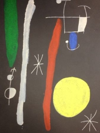 Литография Miró - L'Oiseau Solaire - L'Oiseau Lunaire - Étincelles 