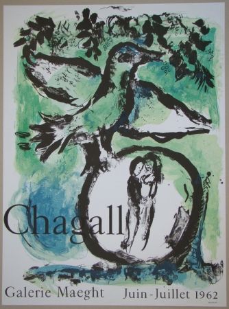 Литография Chagall - L'oiseau vert