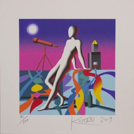 Сериграфия Kostabi - Long distance