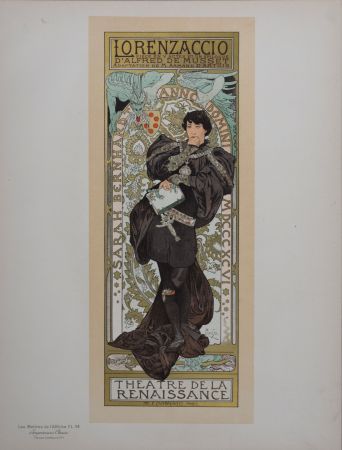 Литография Mucha - Lorenzaccio, Les Maitres de L’Affiche, 1898