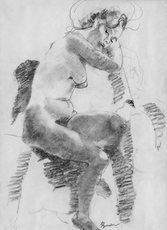 Литография Bonabel - Louis-Ferdinand Céline - Litographie Originale / Original Lithograph - Autoportrait/Self-portrait - 1958