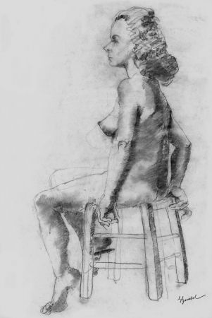 Литография Bonabel - Louis-Ferdinand Céline - Litographie Originale / Original Lithograph - Nu Feminin / Female Nude - 1938