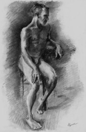 Литография Bonabel - Louis-Ferdinand Céline - Litographie Originale / Original Lithograph - Nu Masculin / Male Nude - 1938