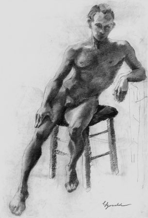 Литография Bonabel - Louis-Ferdinand Céline - Litographie Originale / Original Lithograph - Nu Masculin / Male Nude 1938