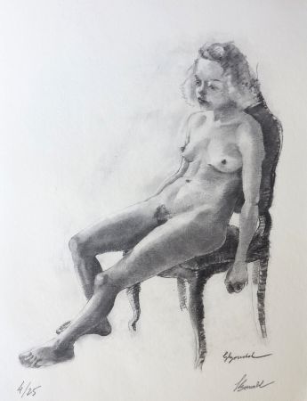 Литография Bonabel - Louis-Ferdinand Céline - Nu Feminin - Teen Nude - 1938