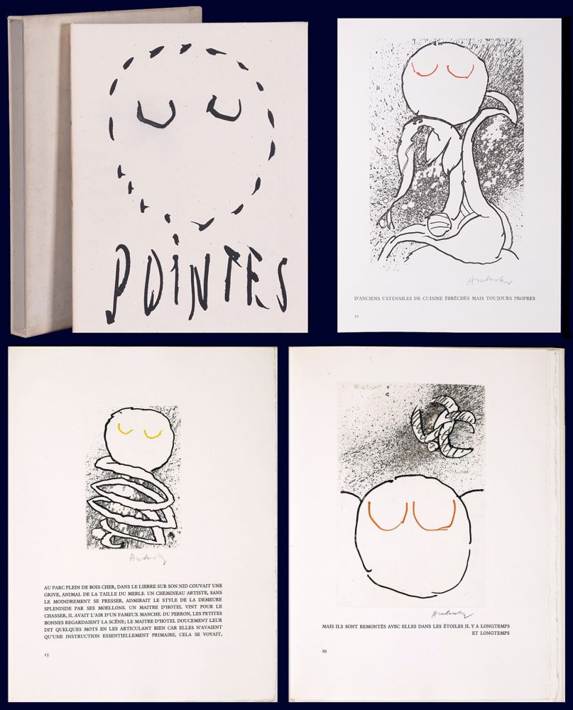 Иллюстрированная Книга Alechinsky - Louis Scutenaire et Pierre ALechinsky : POINTES (17 gravures monogrammées ou signées) - 1972