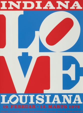 Литография Indiana - Louisiana, LOVE Exhibition poster, 1972 