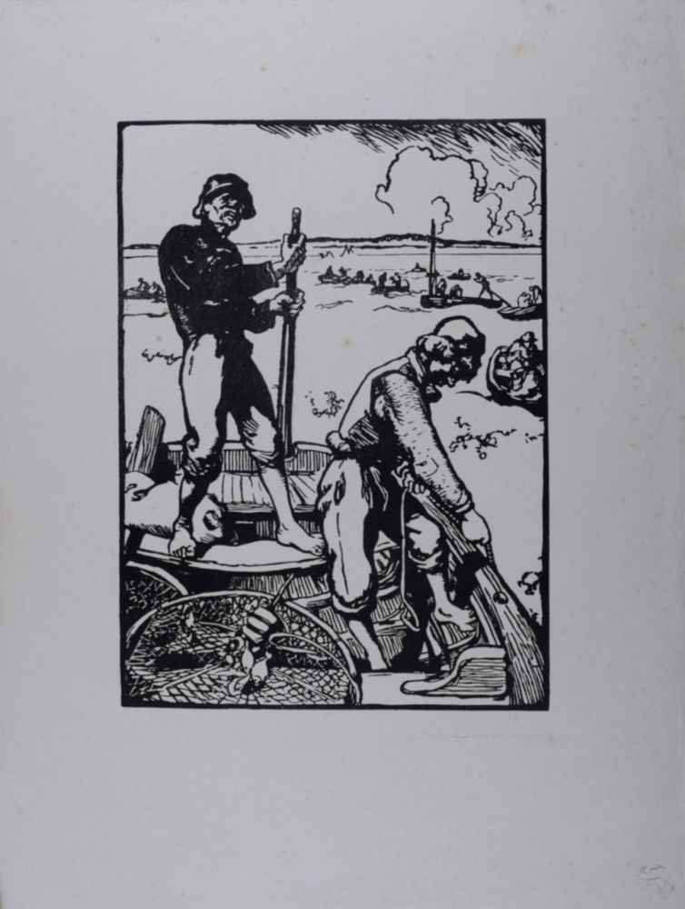 Литография Lepere - Loups de mer