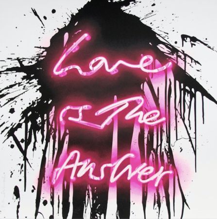 Сериграфия Mr Brainwash - Love is the answer