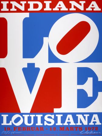 Сериграфия Indiana - Love, Louisiana, 1972