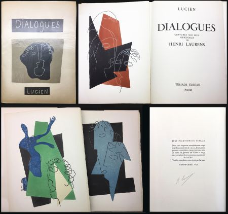 Литография Laurens - Lucien de Samosate - DIALOGUES. Bois gravés en couleurs de Henri Laurens (Tériade 1951)