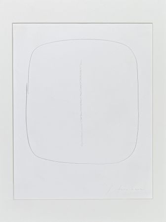 Литография Fontana - Lucio Fontana (1899–1968) – Concetto Spaziale – Lithograph with hand-cut central slash incision -1961