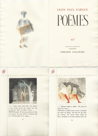 Иллюстрированная Книга Alexeïeff - Léon-Paul Fargue : POÈMES. Eaux-fortes en couleurs par Alexeïeff (1943)