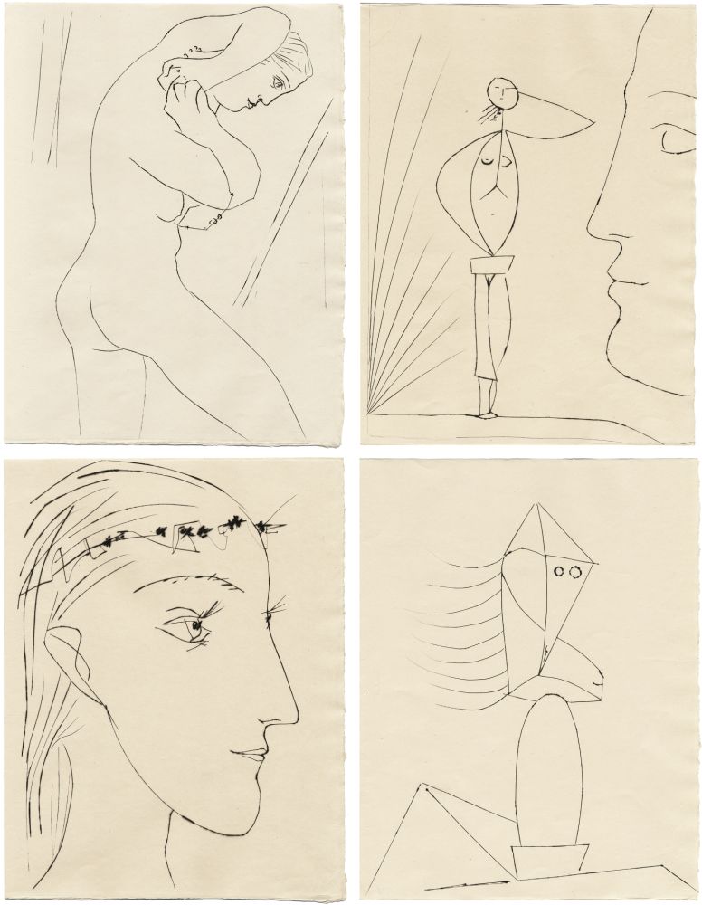 Иллюстрированная Книга Picasso - M. Toesca : SIX CONTES FANTASQUES. 6 gravures originales (1953)