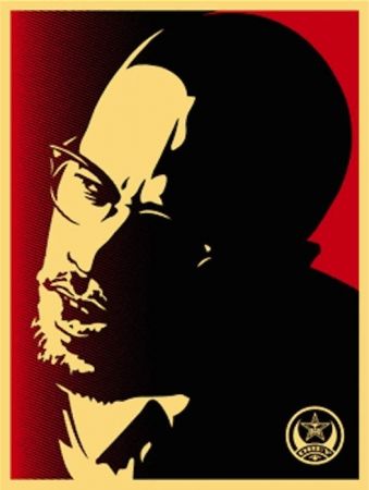 Сериграфия Fairey - Malcolm X Red