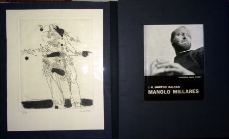 Иллюстрированная Книга Millares - Manolo Millares - Colección Nueva orbita - Incluye un aguafuerte - Firmado y numerado
