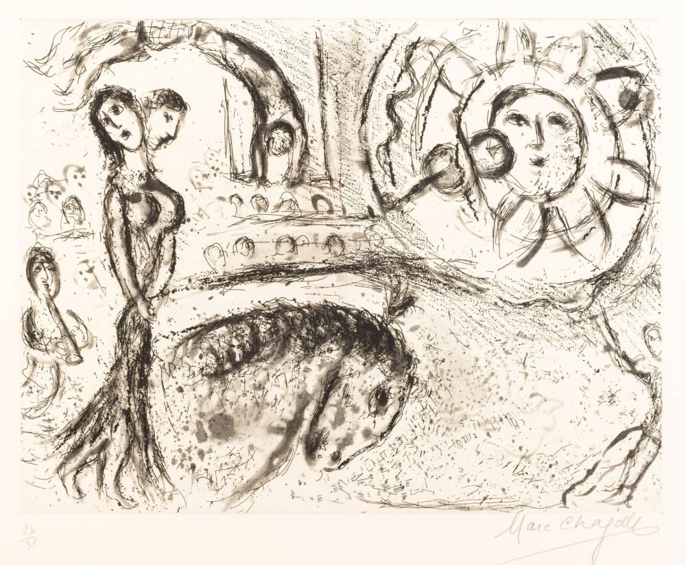 Гравюра Chagall - Marc Chagall (1887–1985) - Le Cirque fantastique - Etching on paper - 1967