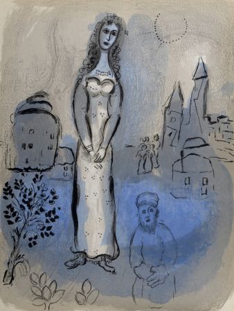 Литография Chagall - Marc Chagall : Esther, 1960