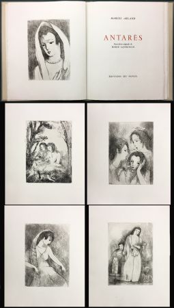 Иллюстрированная Книга Laurencin - Marcel Arland : ANTARES. Exemplaire avec suite (1944).