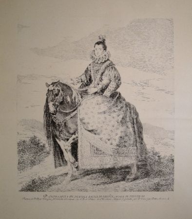 Офорт Goya - Margarita de Austria Reyna de Espagna, Muger de Phelipe III