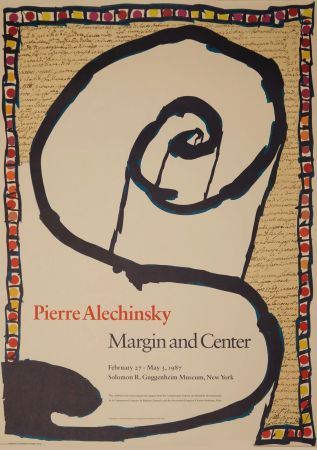 Литография Alechinsky - Margin & Center Guggenheim NY