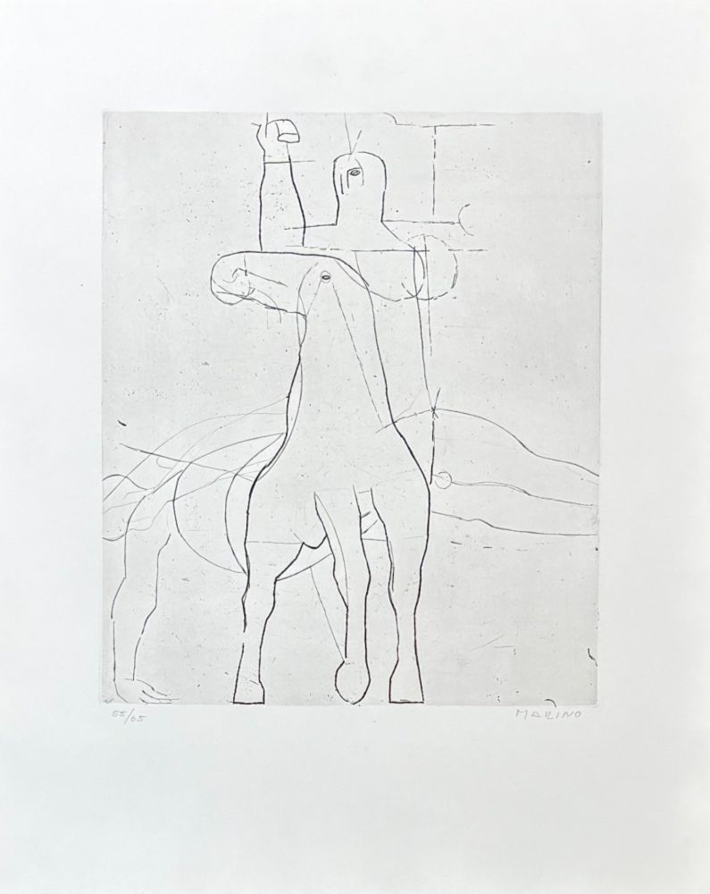 Гравюра Marini - Marino Marini (1901-1980) - Giocoliere - etching on paper - 1950