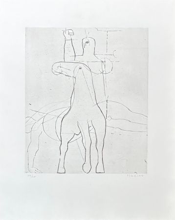 Гравюра Marini - Marino Marini (1901-1980) - Giocoliere - etching on paper - 1950