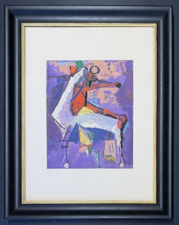 Гравюра Сухой Иглой Marini - Marino Marini ( 1901 - 1980) - MARINO FROM SHAKESPEARE I - Etching, drypoint and aquatint in 28 colours - 1977