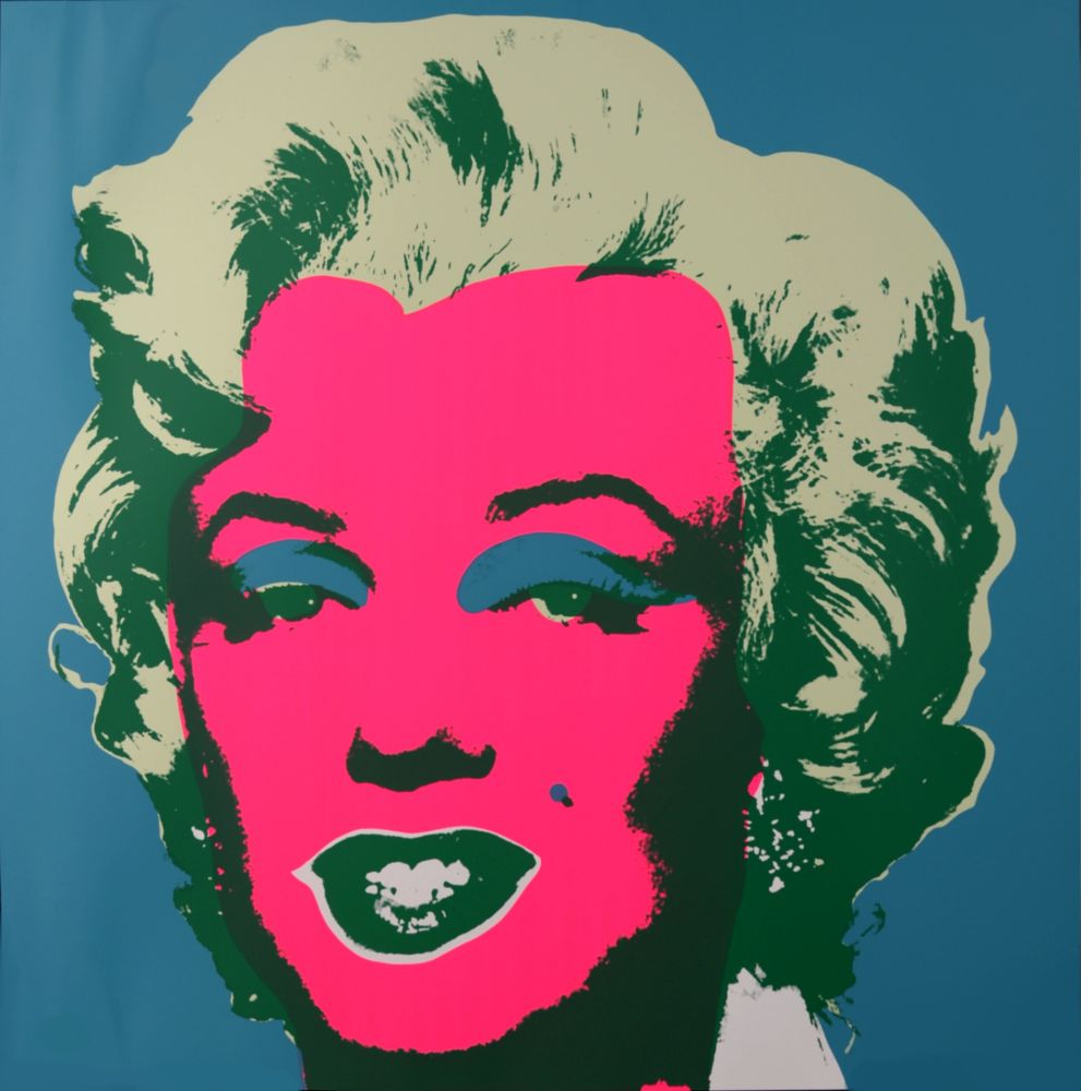 Сериграфия Warhol - Marylin (#F), c. 1980 - Very large silkscreen