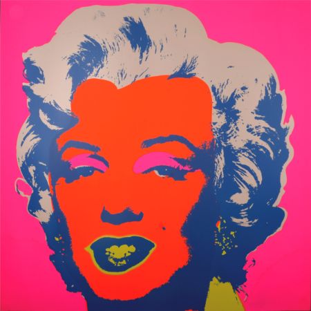 Сериграфия Warhol - Marylin (#J), c. 1980 - Very large silkscreen