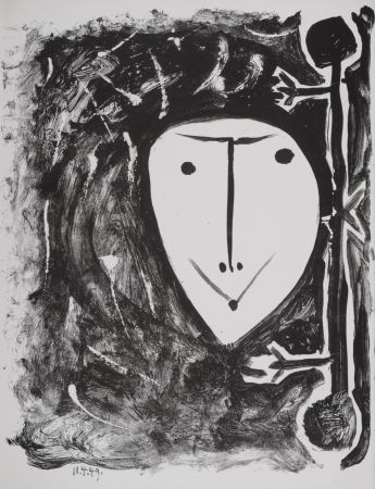 Литография Picasso - Masque de Cendre #4, 1949