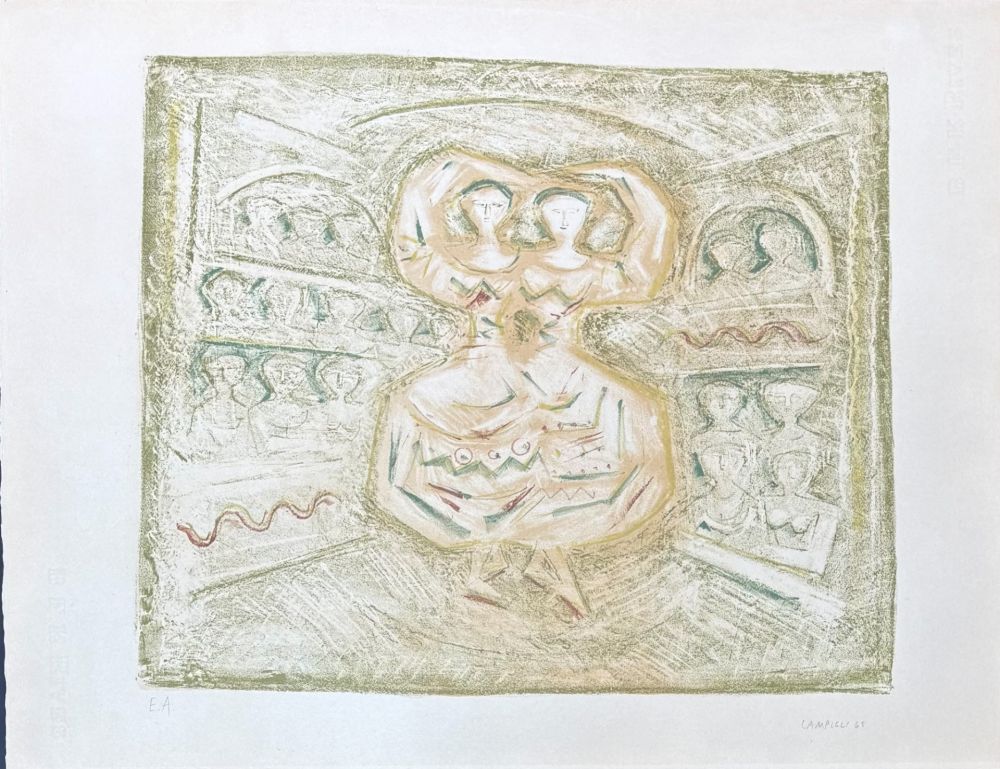 Литография Campigli - Massimo Campigli (1895–1971) - Danzatrici - lithograph on paper - 1965