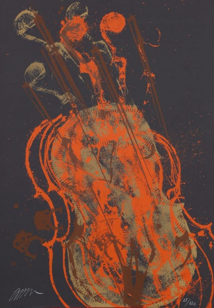 Литография Arman - Melody for strings