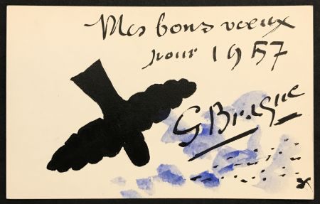 Нет Никаких Технических Braque - Mes bons voeux pour 1957 (Greeting Card)