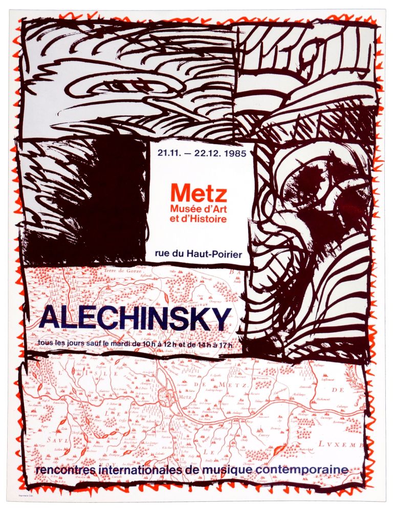 Литография Alechinsky - Metz Musée d'Art et d'Histoire