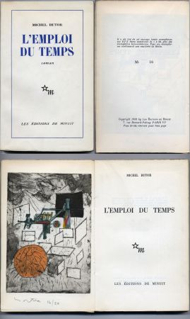 Иллюстрированная Книга Matta - Michel Butor. L'EMPLOI DU TEMPS (1 des 40 avec l'eau-forte rehaussée de Matta) 1956.