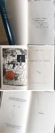 Иллюстрированная Книга Matta - Michel Butor. L'EMPLOI DU TEMPS (1 des 40 avec l'eau-forte rehaussée de Matta) 1956.