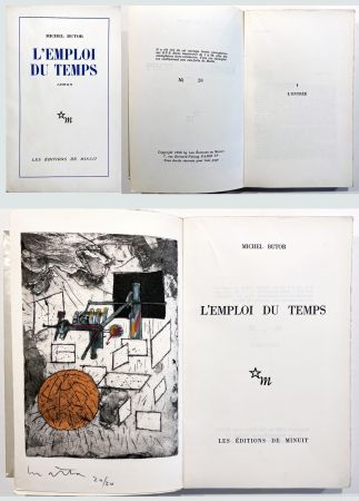 Иллюстрированная Книга Matta - Michel Butor. L'EMPLOI DU TEMPS (1 des 40 avec l'eau-forte rehaussée de Matta) 1956