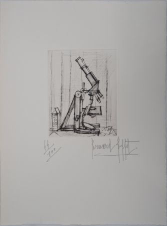 Гравюра Buffet - Microscope