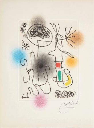 Акватинта Miró - Midi Le Trèfle Blanc