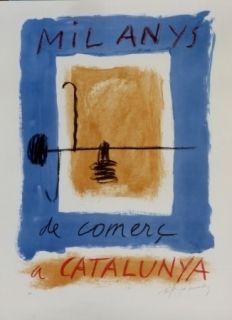 Литография Ràfols Casamada - Mil Anys de comerc a CATALUNYA