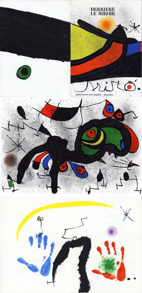 Иллюстрированная Книга Miró - MIRO. PEINTURES SUR PAPIER, DESSINS. DERRIÈRE LE MIROIR N°193-194. Novembre 1971.