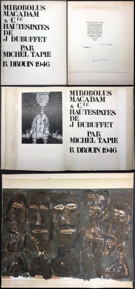 Иллюстрированная Книга Dubuffet - MIROBOLUS, MACADAM & Cie, HAUTESPATES DE J.D. (1946)