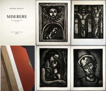 Иллюстрированная Книга Rouault - MISERERE. 58 gravures. La suite complète des 58 gravures. Éditions de l’étoile filante, 1948