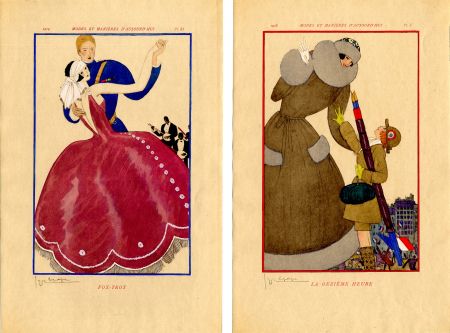 Иллюстрированная Книга Lepape - MODES ET MANIÈRES D'AUJOURD' HUI. Années de Guerre. 1914-1919