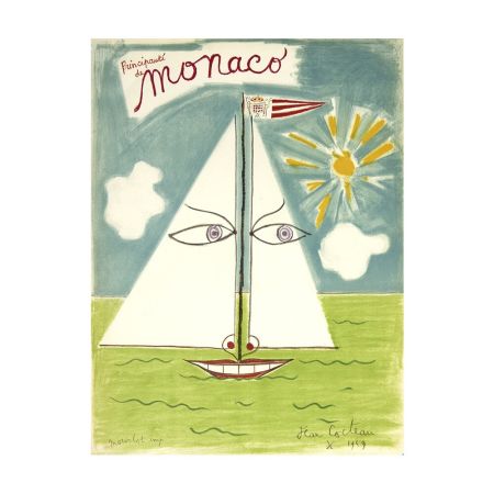 Литография Cocteau - Monaco 